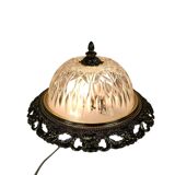 Massif - Style Hollywood Regency - laiton - verre - années 1970