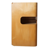 90s laminated wood folding storage unit