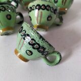 6 mini HB Quimper cups, bright green