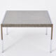 Mid-century modern steel and aluminium coffee table with graphic meander pattern