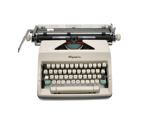 Machine à écrire Olympia SM9 beige révisée ruban neuf 1975 | Selency