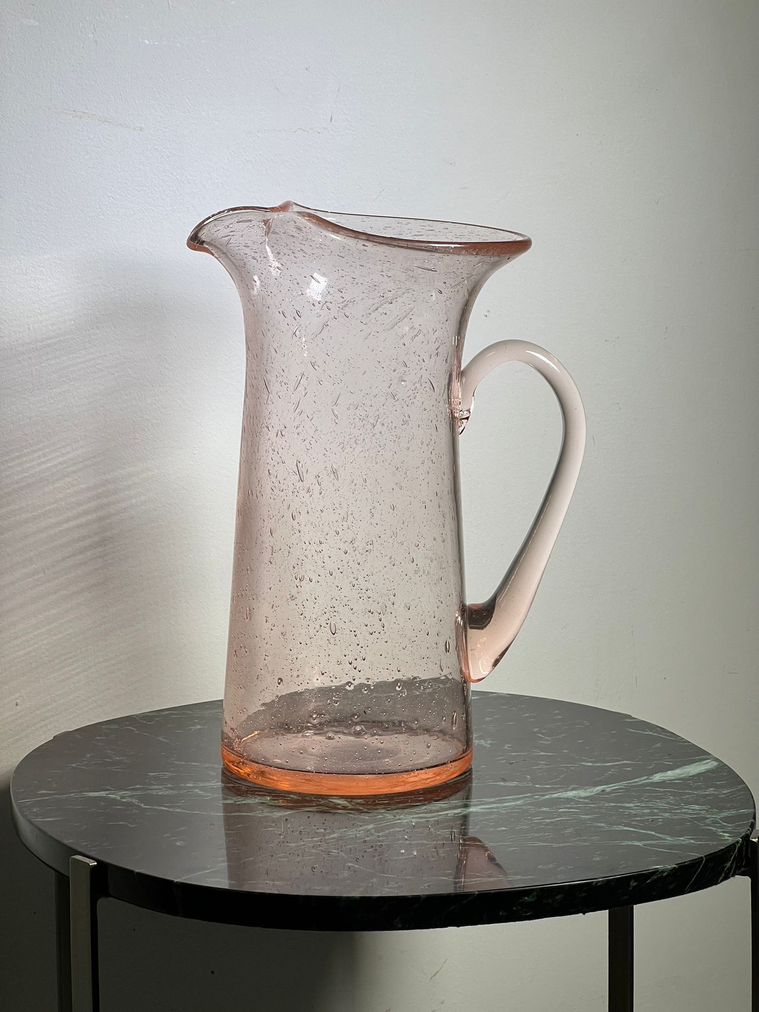 Glass decanter and mouth-blown, Biot 1960