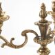 Pair of antique 6-arm bronze candelabras, 19th century
