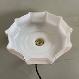 Old pink opaline pendant light