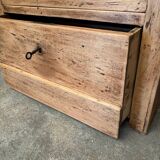 Matt varnished wooden chest of drawers