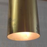 Modernist design pendant light in metal and brass - 50s/60s