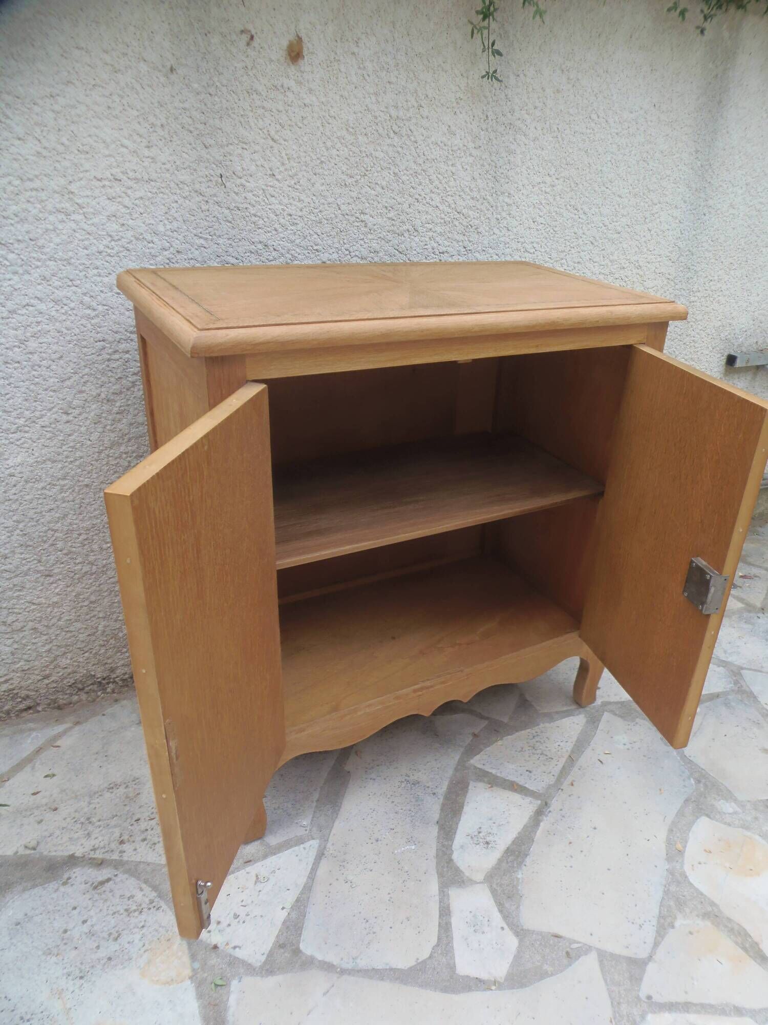 Small vintage marquetry wooden cabinet – 2 doors – Classic style