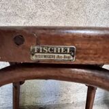 Set of 4 Fischel bistro chairs crocodile model 1930