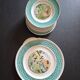 Vintage dessert service Les fables de la Fontaine