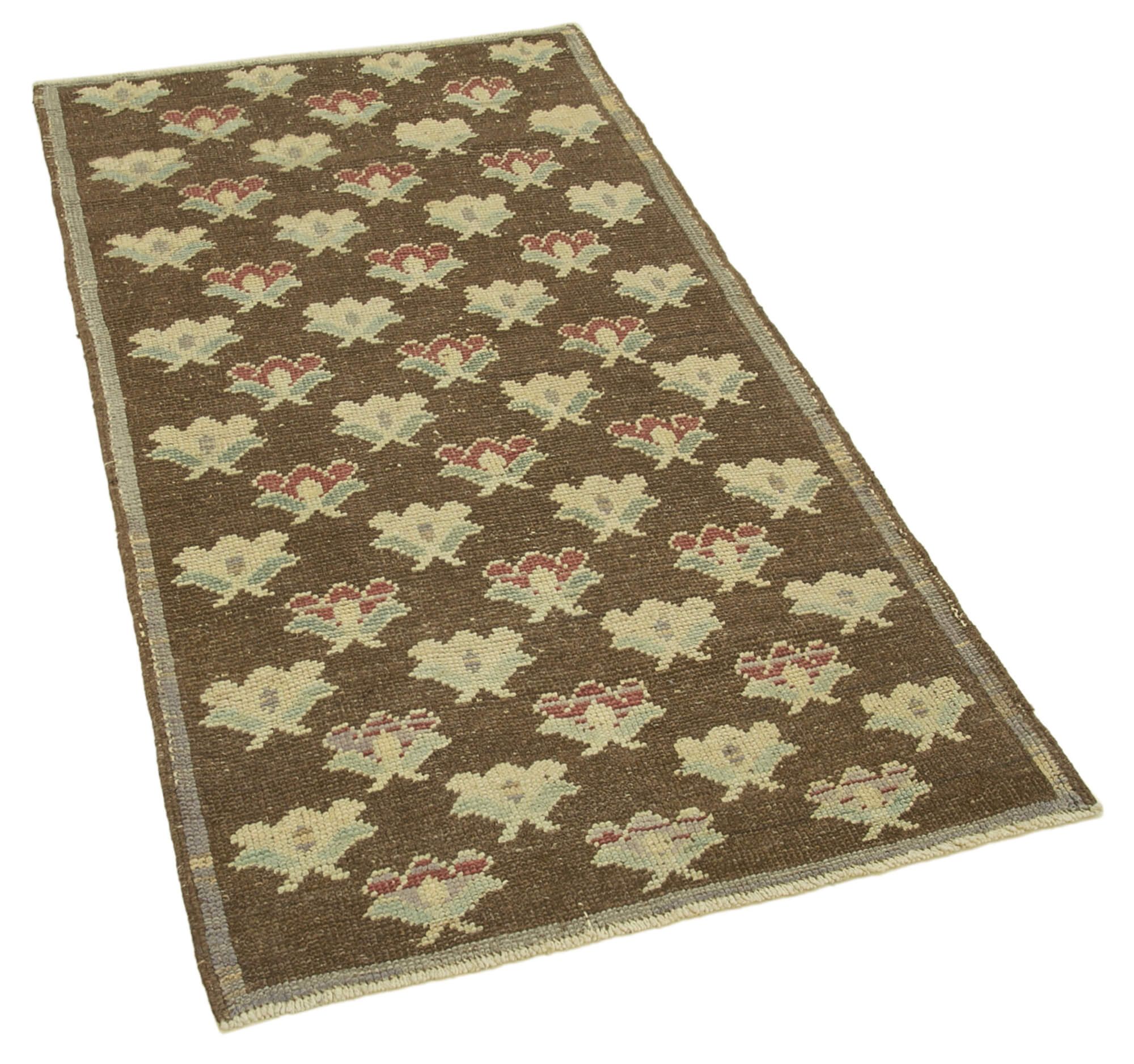 1950s Hand-Knotted One-of-a-Kind Turkish Beige Rug 84 cm x 160 cm