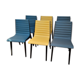 Suite de 6 chaises modernistes des années 80