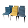 Suite de 6 chaises modernistes des années 80