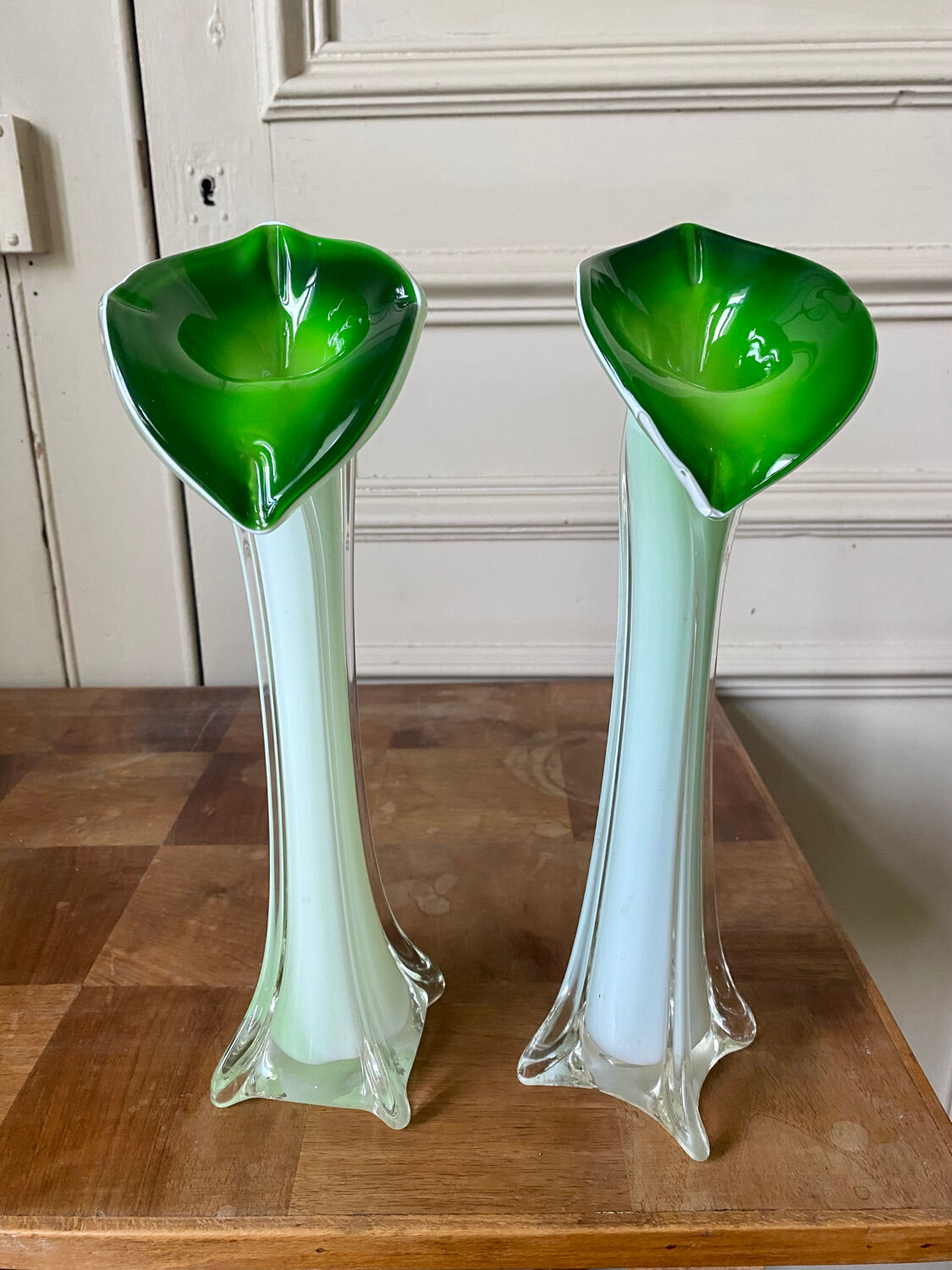 Paire de vases style Murano années 60