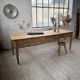 Pine and oak farmhouse table with multiple drawers, communal type, 240cm.