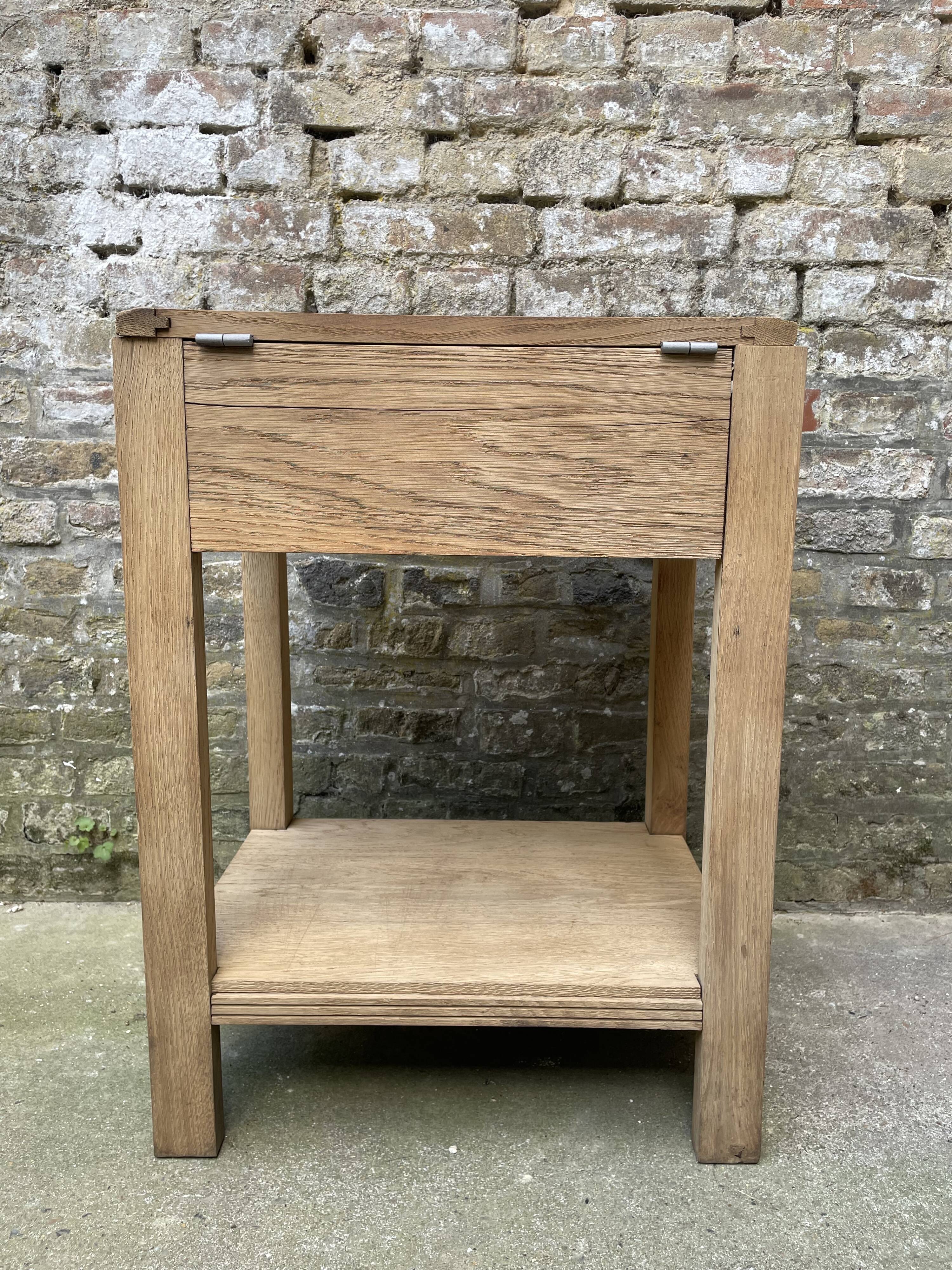 Worker in sandblasted solid oak, circa 1940