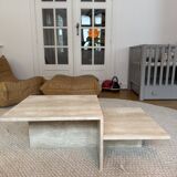 Coffee table in travertine