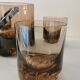 Vintage whisky service in 70s blown glass