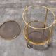 Hollywood Regency bar cart in bronze and smoked glass, 1950s