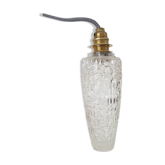 Suspension vintage en verre