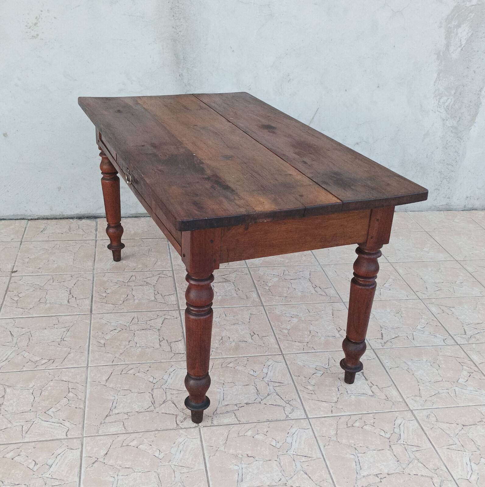 19th-century walnut table