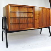 Mid-Century tambour and 4 drawer Afromosia sideboard, 1960s