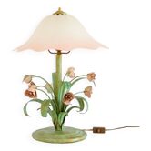 Table lamp bouquet of flowers / Roses wrought iron 1960 vintage
