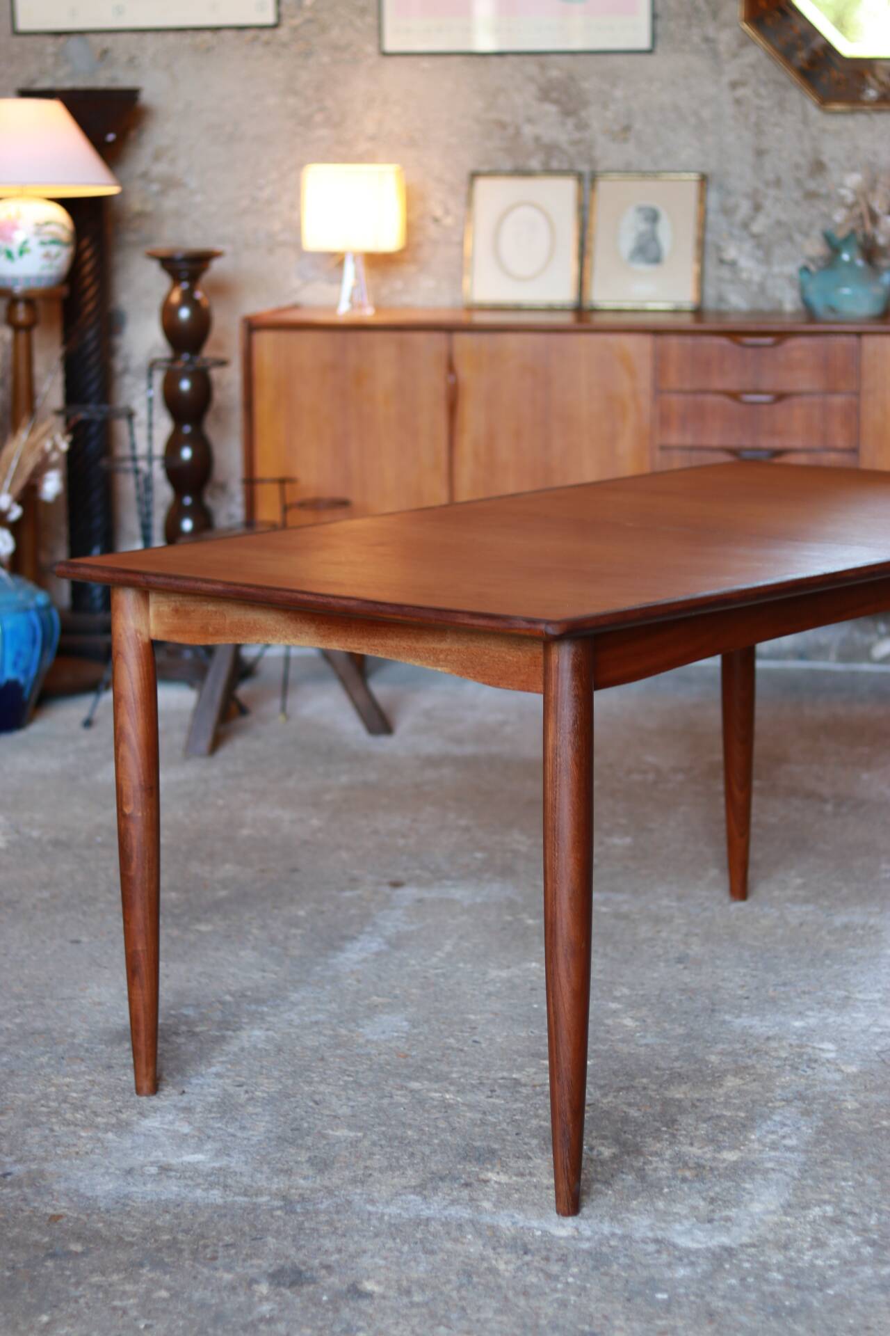 Johannes Andersen, teak and rosewood table