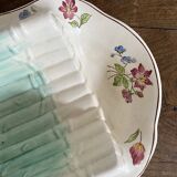 Longchamp asparagus dish in ironstone and slipware, 1900