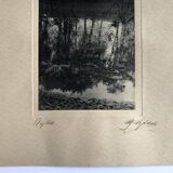 Georges lefebvre, reflets, photographie en n&b, vers 1930. signée à l'encre