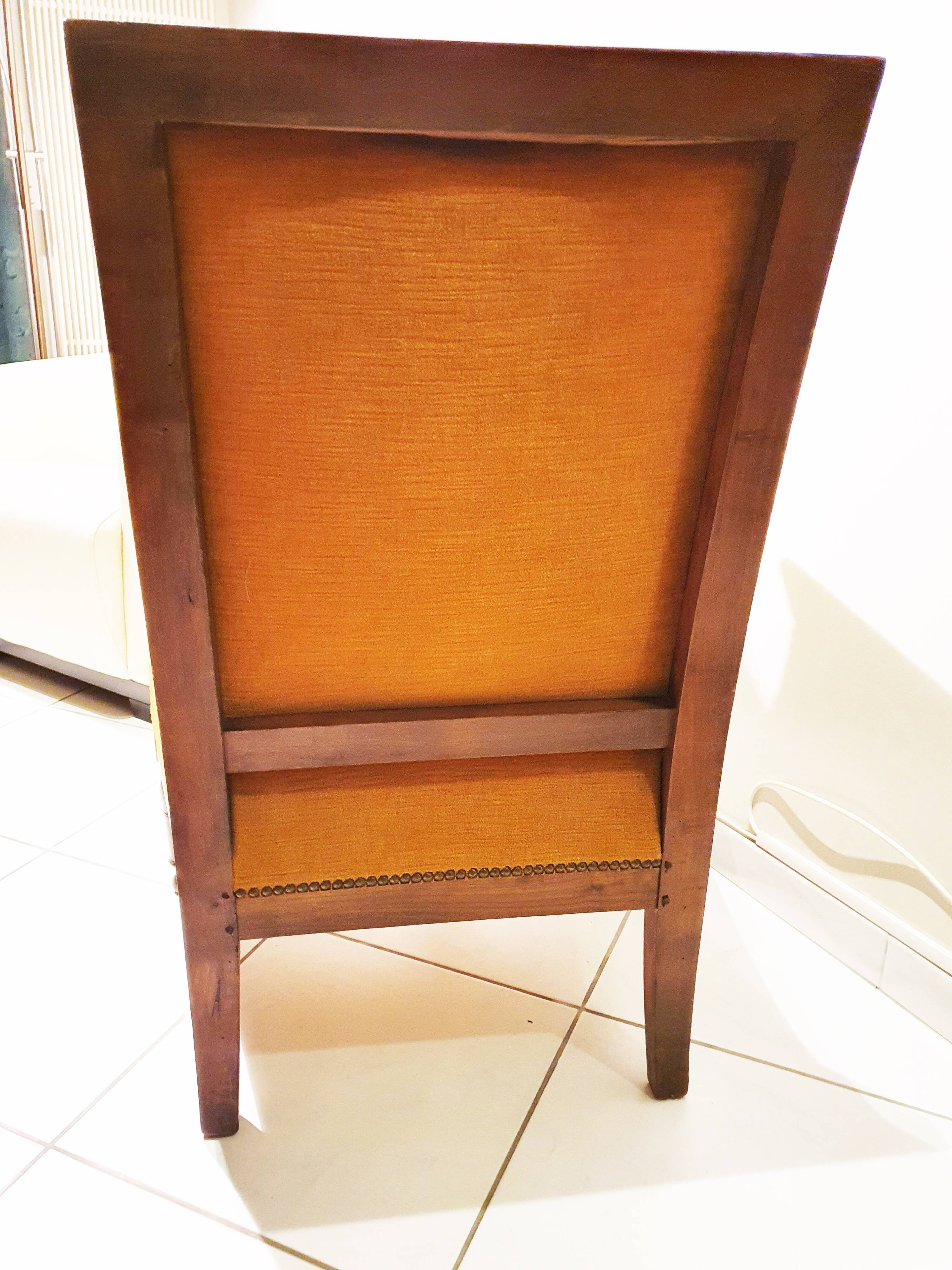 Armchair and footrest