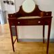 Antique solid wood dressing table – Early 20th century – Marble top & mirror