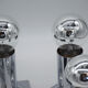 Set of six wall lamps space age design 1970