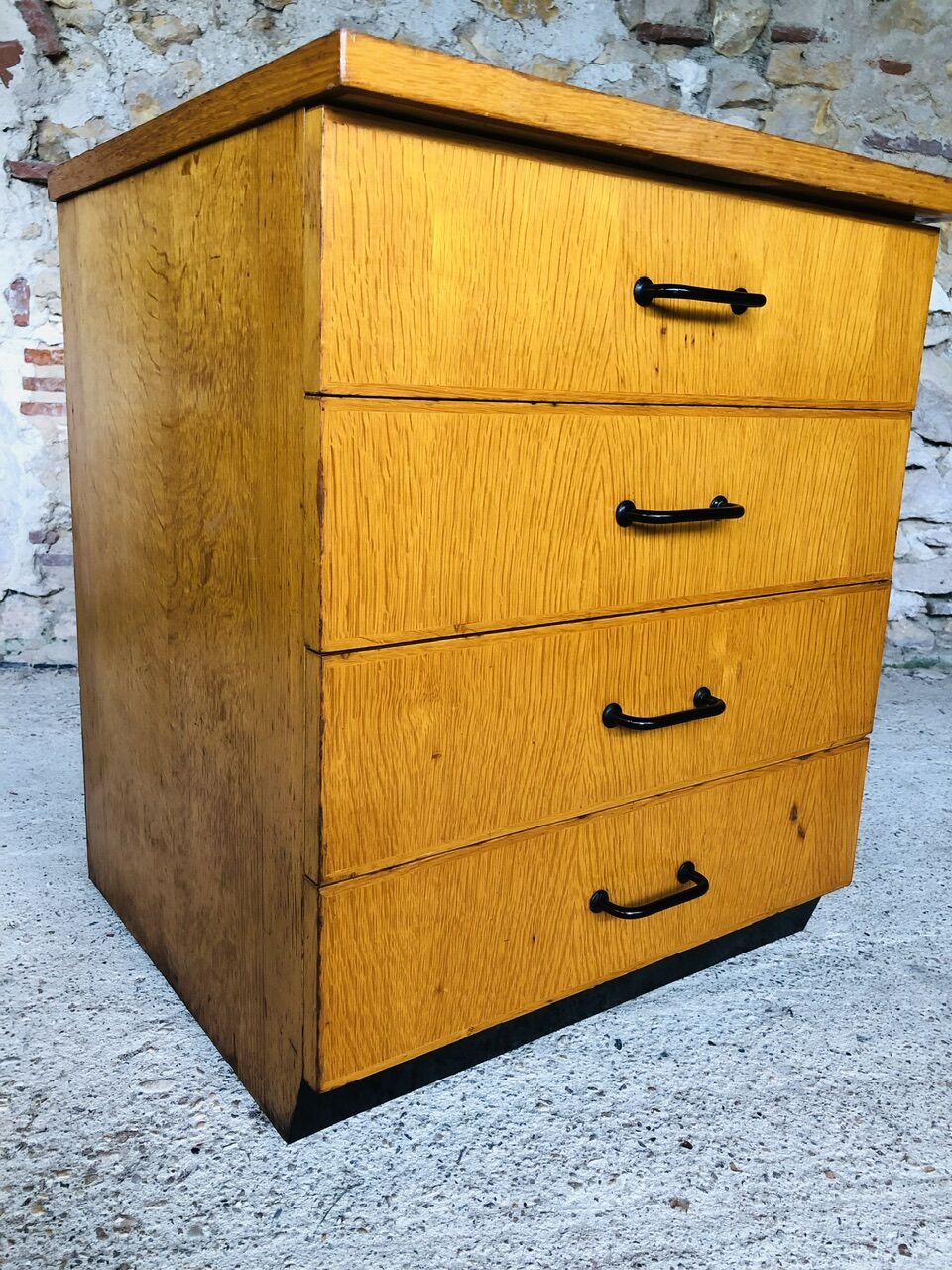 Commode vintage chêne blond Circa 60