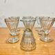 Set of 10 vintage glass crystal glasses