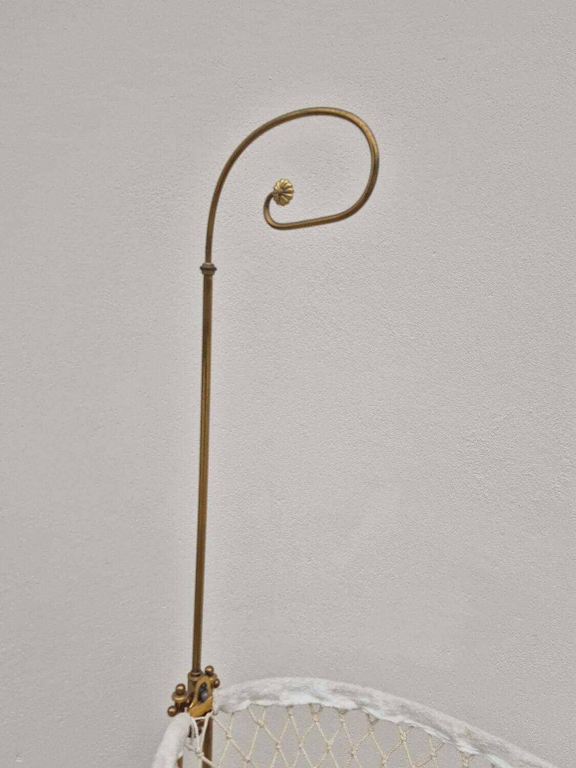 19th century brass rocking cradle from a castle