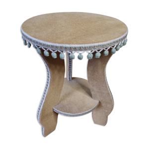 Console en velours vintage - ronde
