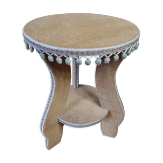 Console en velours vintage ronde