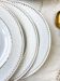6 deep plates in white and gold porcelain, Bavaria model "Annabell"