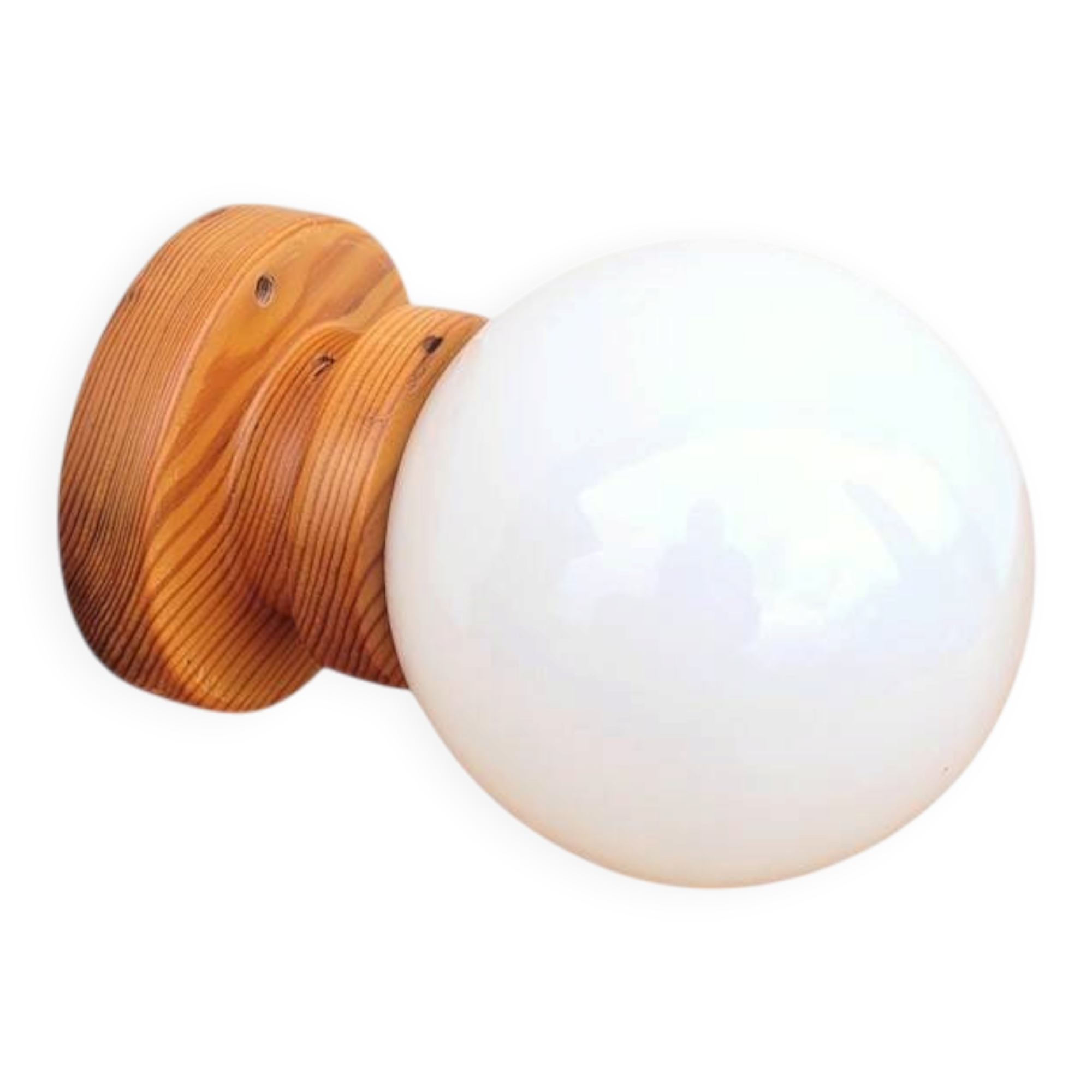 Revised 80s pine ball wall lamp