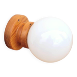 Revised 80s pine ball wall lamp