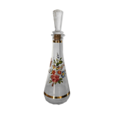 Vintage carafe pink and gilded deco with cap