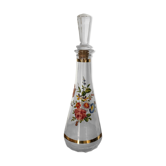 Carafe vintage déco roses et dorure avec bouchon