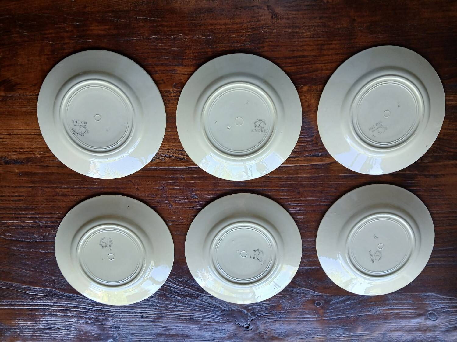 Set of 6 dessert plates Badonviller - model Simone
