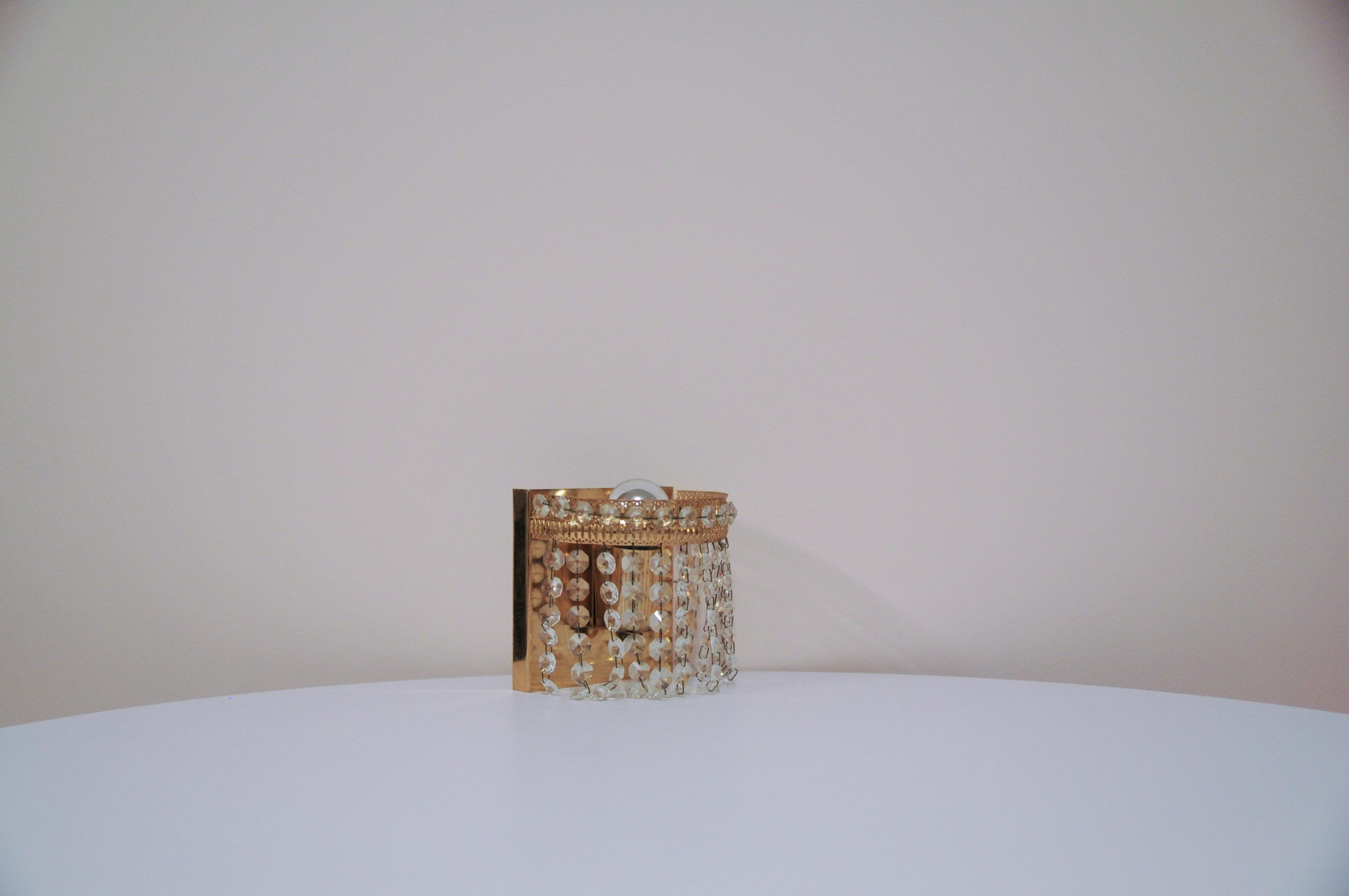 Vintage brass wall lamp beads