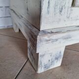1920s low cabinet in white patinated pine