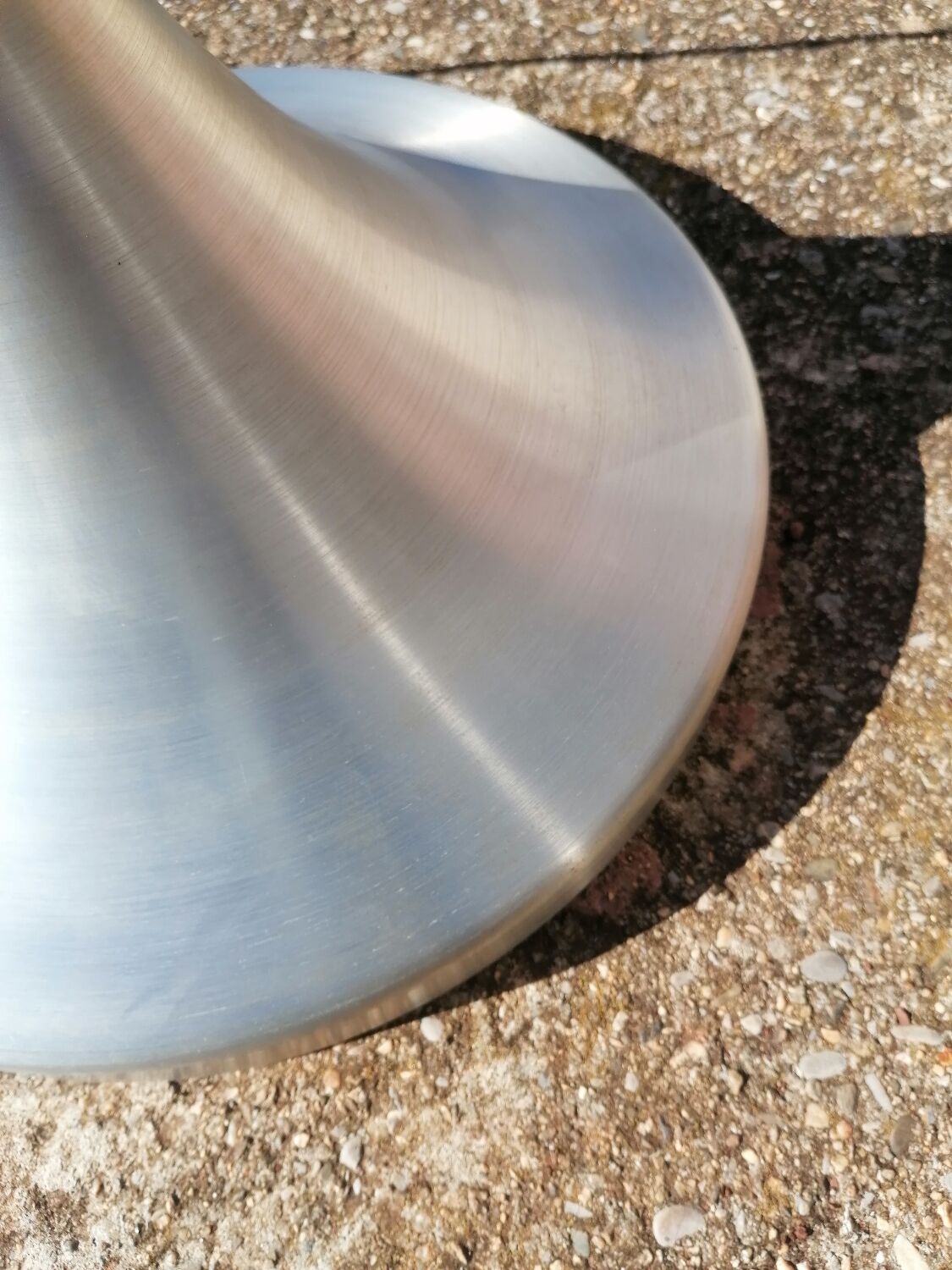 Suspension space age vintage en aluminium brossé