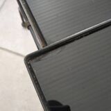 Nesting tables in opaline iron from the 40s, France