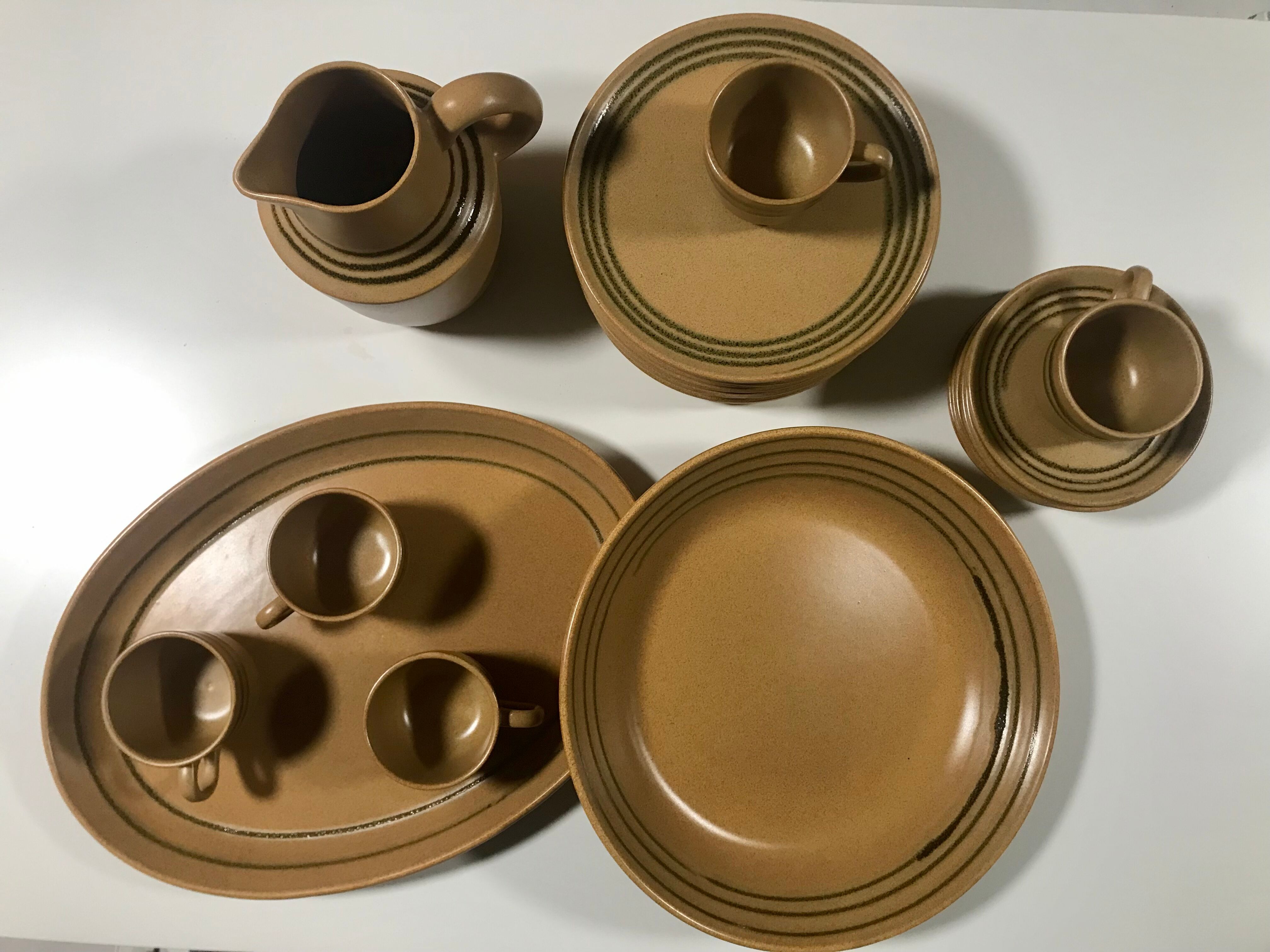 Stoneware service "Atelier d'Art" Sarreguemines France