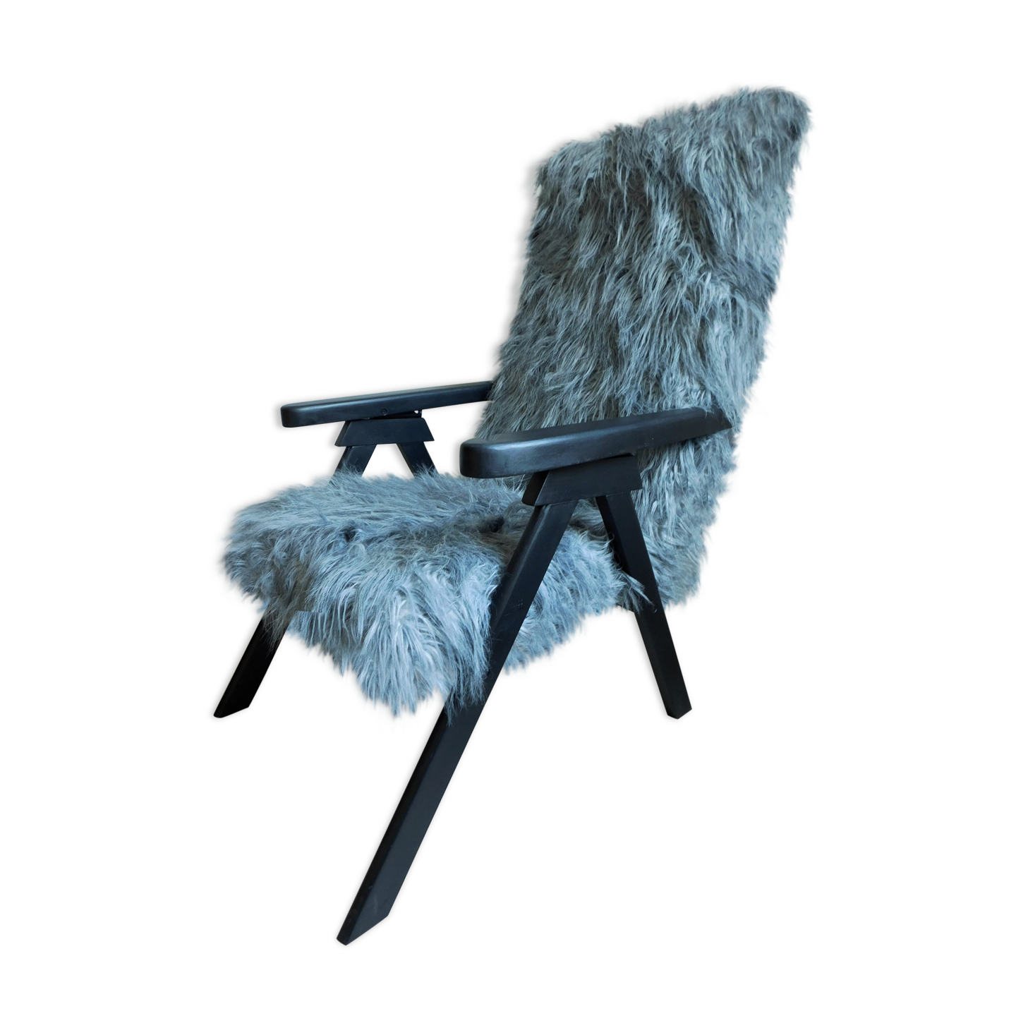 Fauteuil scandinave en fourrure