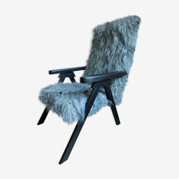 Fauteuil scandinave en fourrure